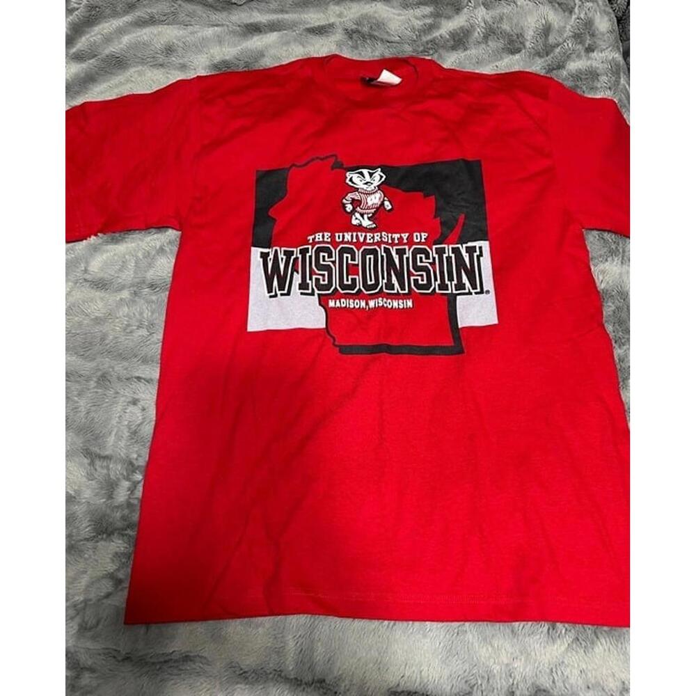 Vintage JanSport University of Wisconsin T-Shirt - Size Large